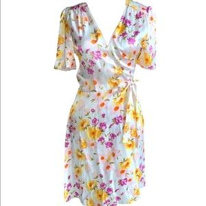 NWT & Other Stories Multi Color Floral Wrap Dress Size 2